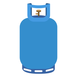 Ilustração do tanque de gás propano azul Desenho PNG