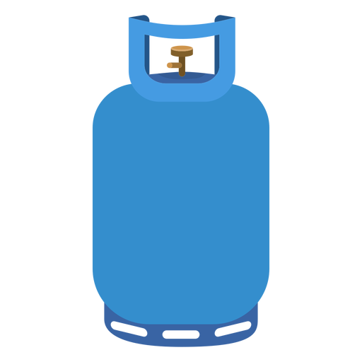 Blue propane gas tank illustration