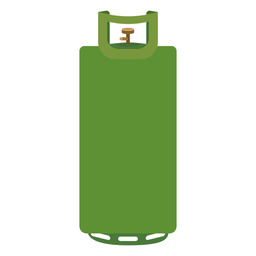 Green gas cylinder illustration