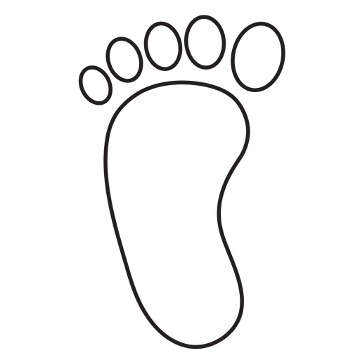Left foot footprint outline - Transparent PNG & SVG vector file