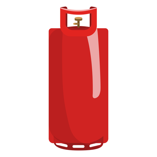 Red gas cylinder illustration PNG Design