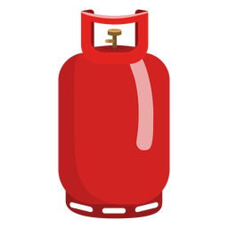 Red propane gas tank illustration Transparent PNG