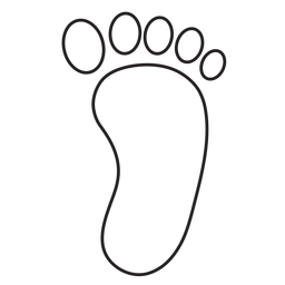 Esquema de la huella del pie derecho Diseño PNG
