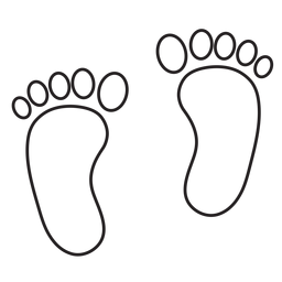 Two feet footprint outline