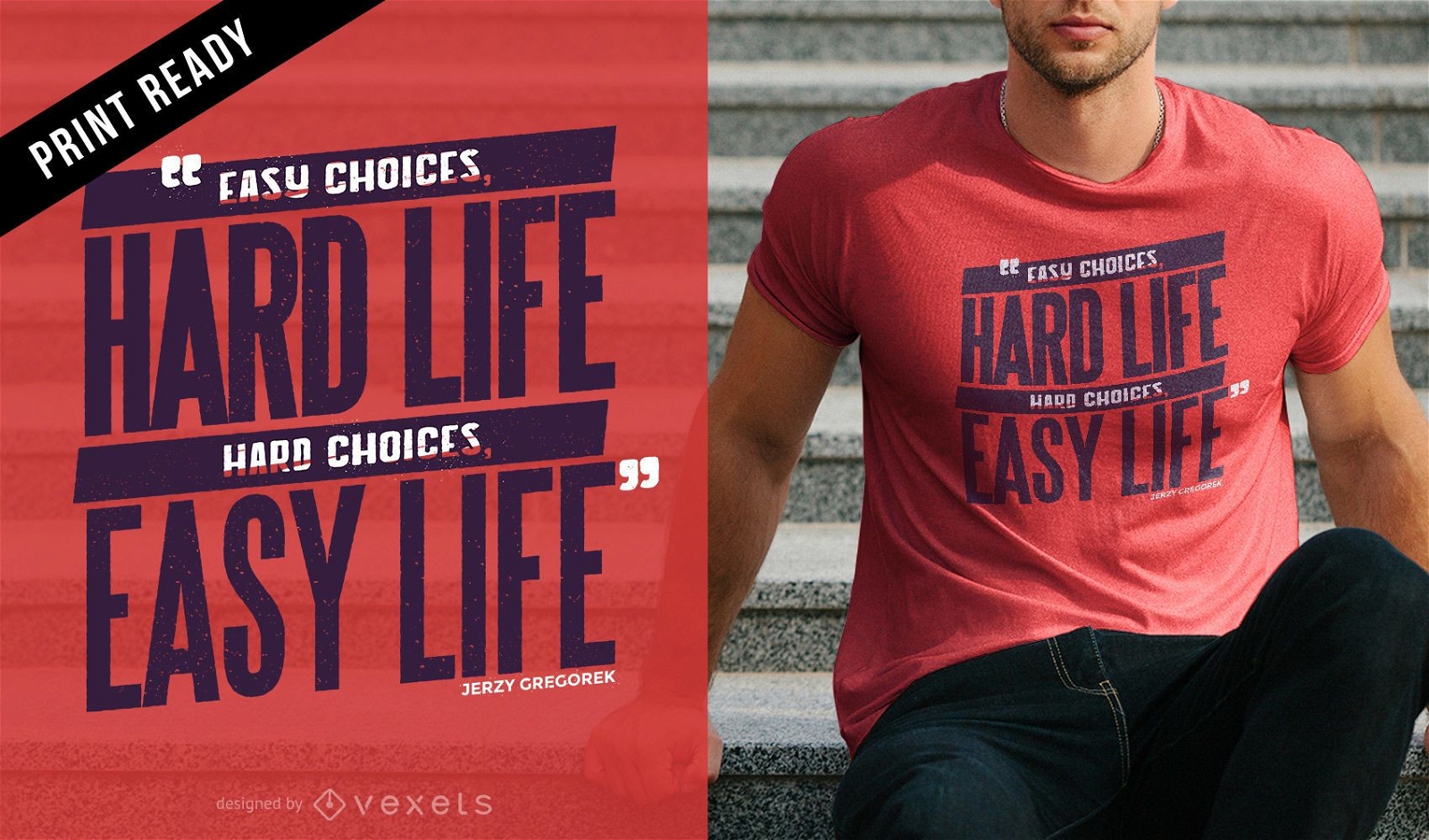 Design de camisetas com opções de vida