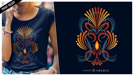 Colorful pinstripes t-shirt design