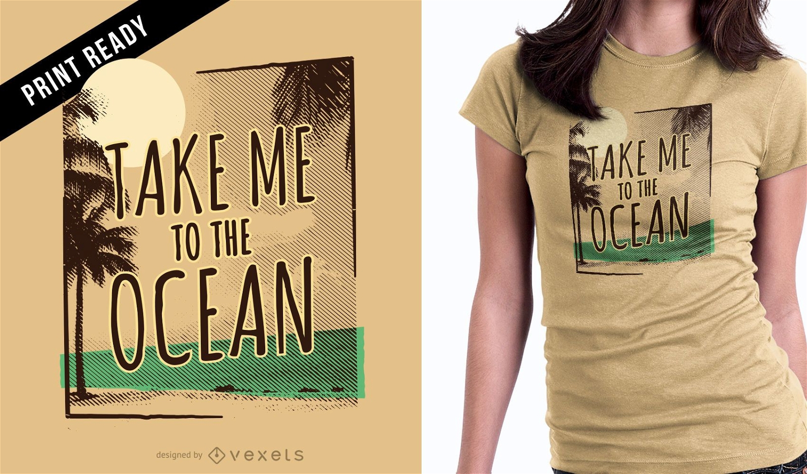 Design de camiseta oceano