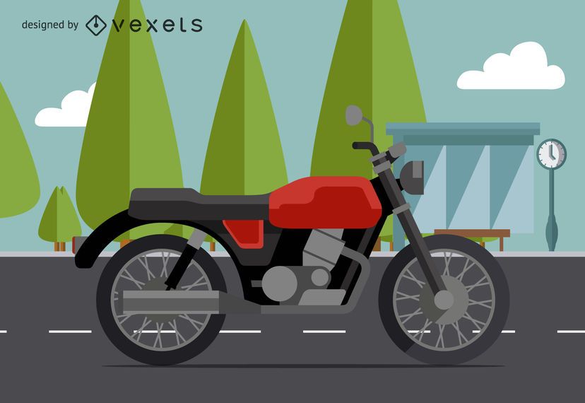 Moto ilustração Moto ilustração