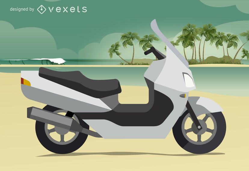 Moped illustration Moped illustration