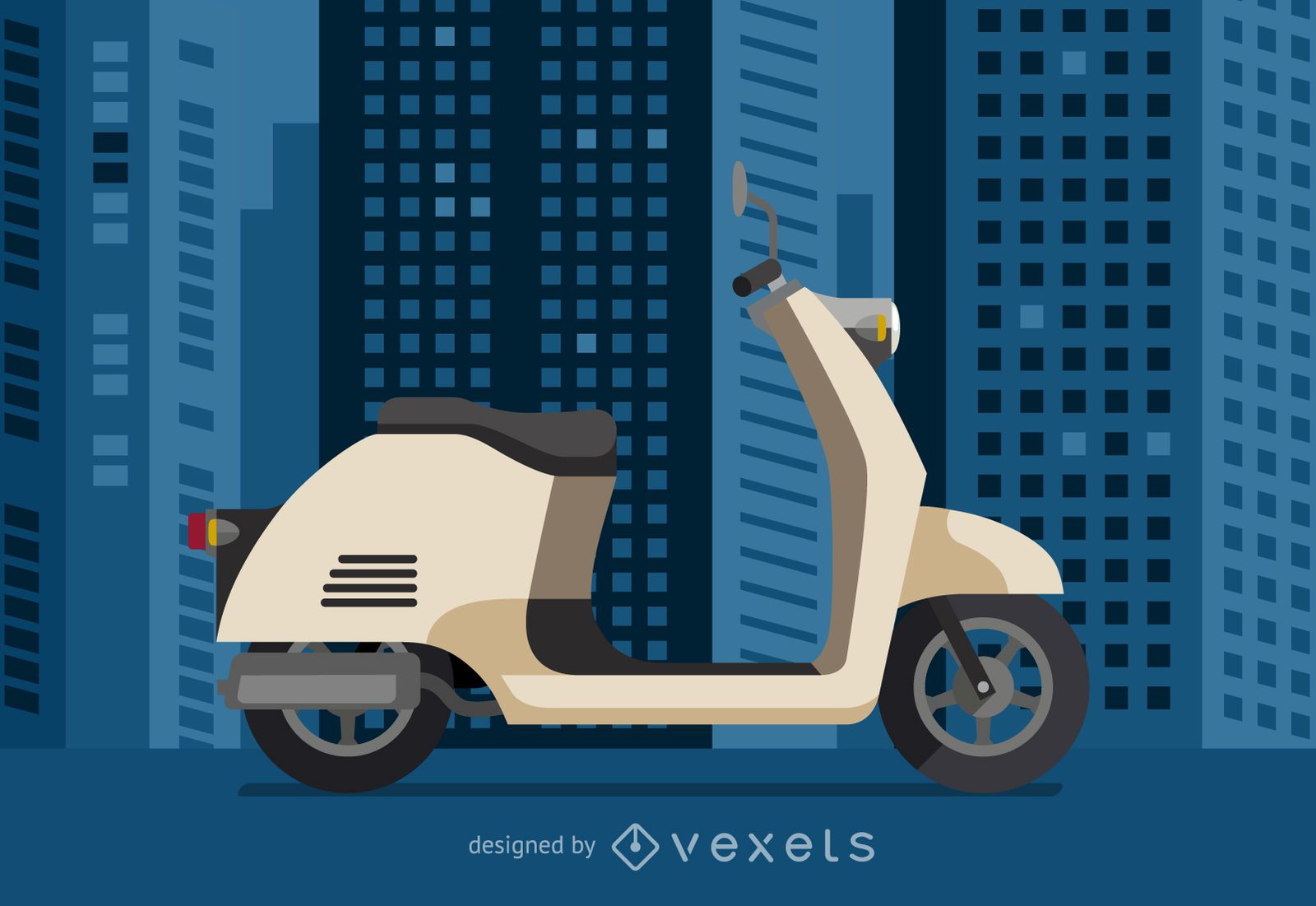 Ilustración de vehículo scooter