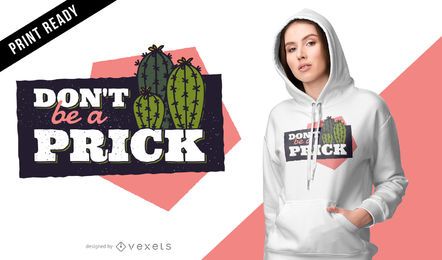 Diseño de camiseta cactus pinchazo