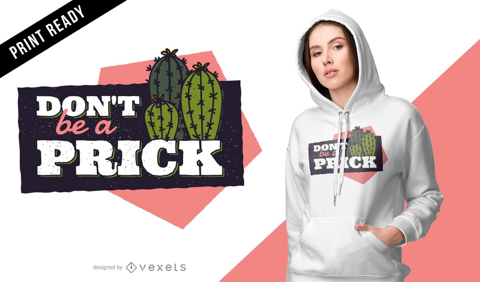 Cactus prick t-shirt design