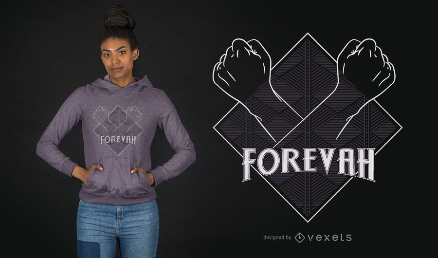 Diseño de camiseta para siempre. Diseño de camiseta para siempre.