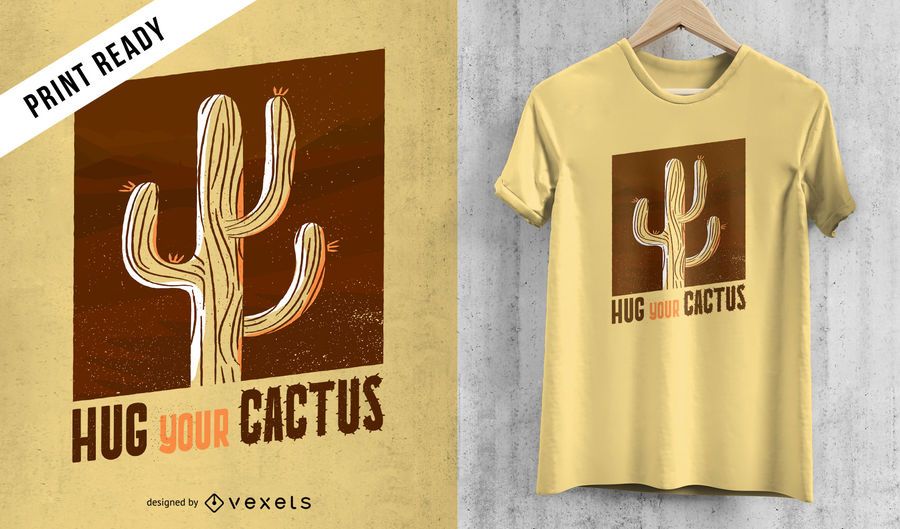 Hug your cactus t-shirt design Hug your cactus t-shirt design