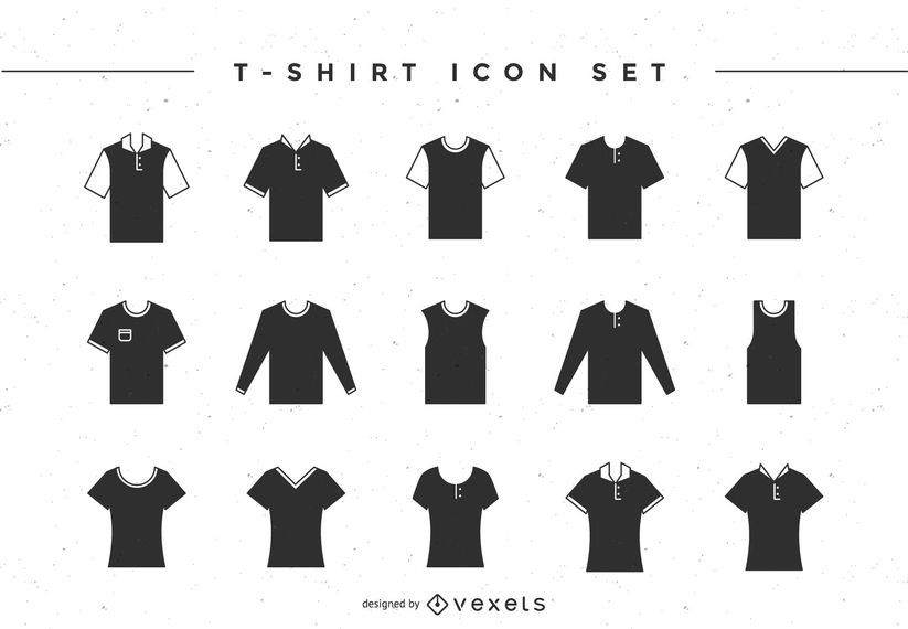 T-shirt icon set T-shirt icon set