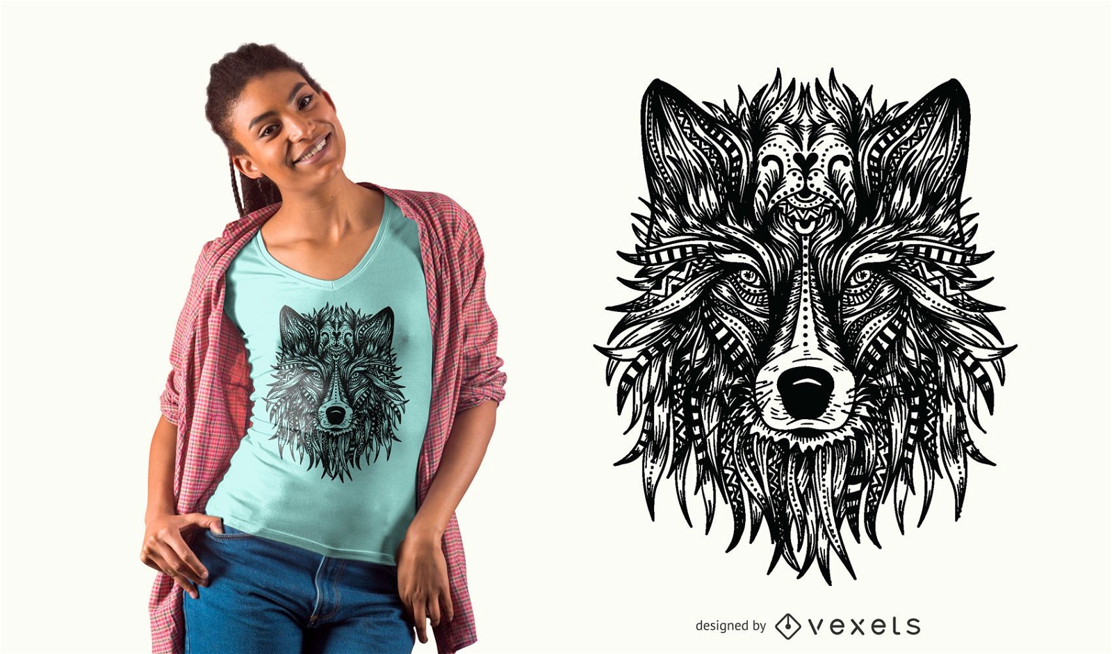 Wolfskopf-T-Shirt Design