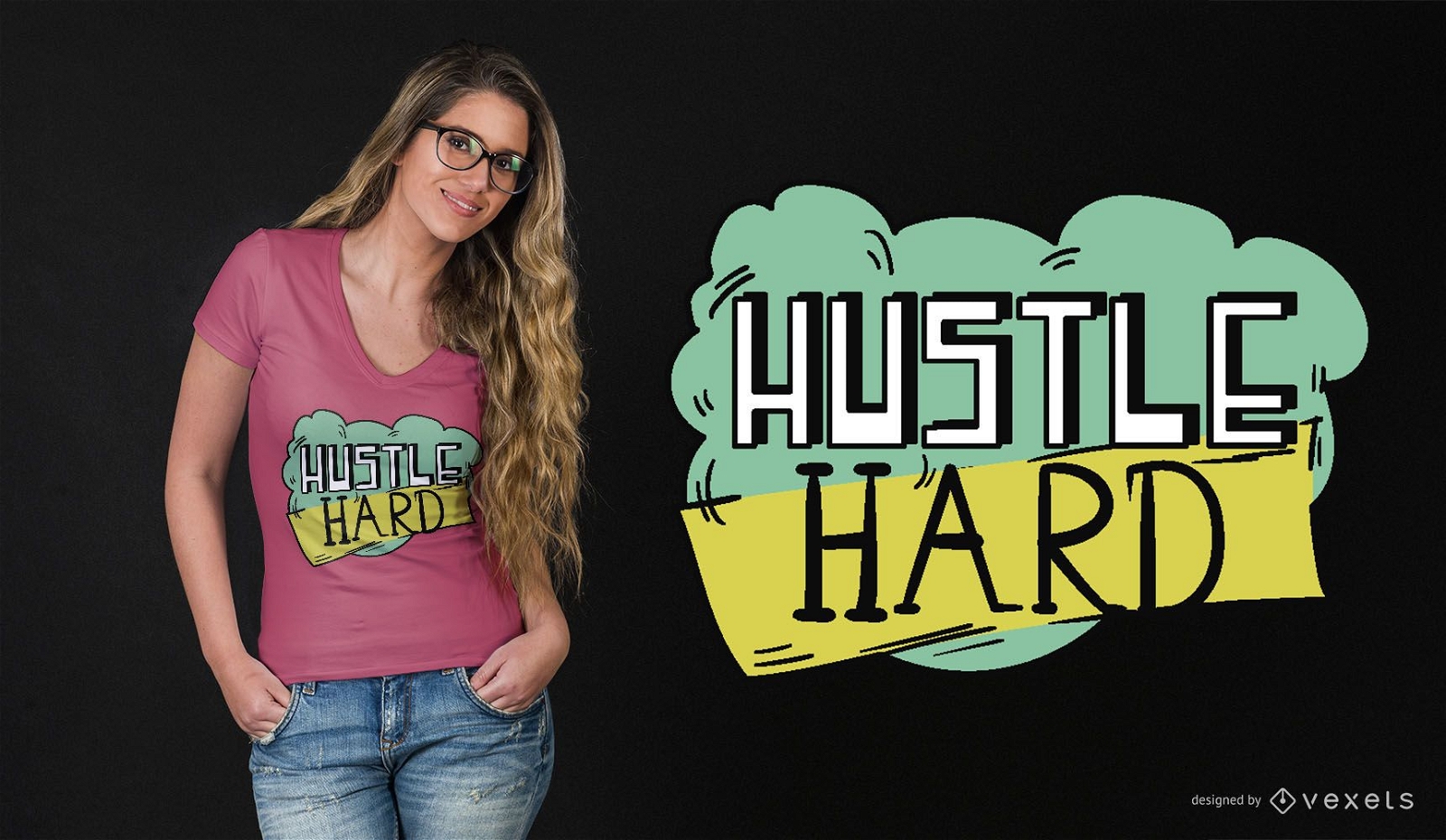 Hustle hard t-shirt design