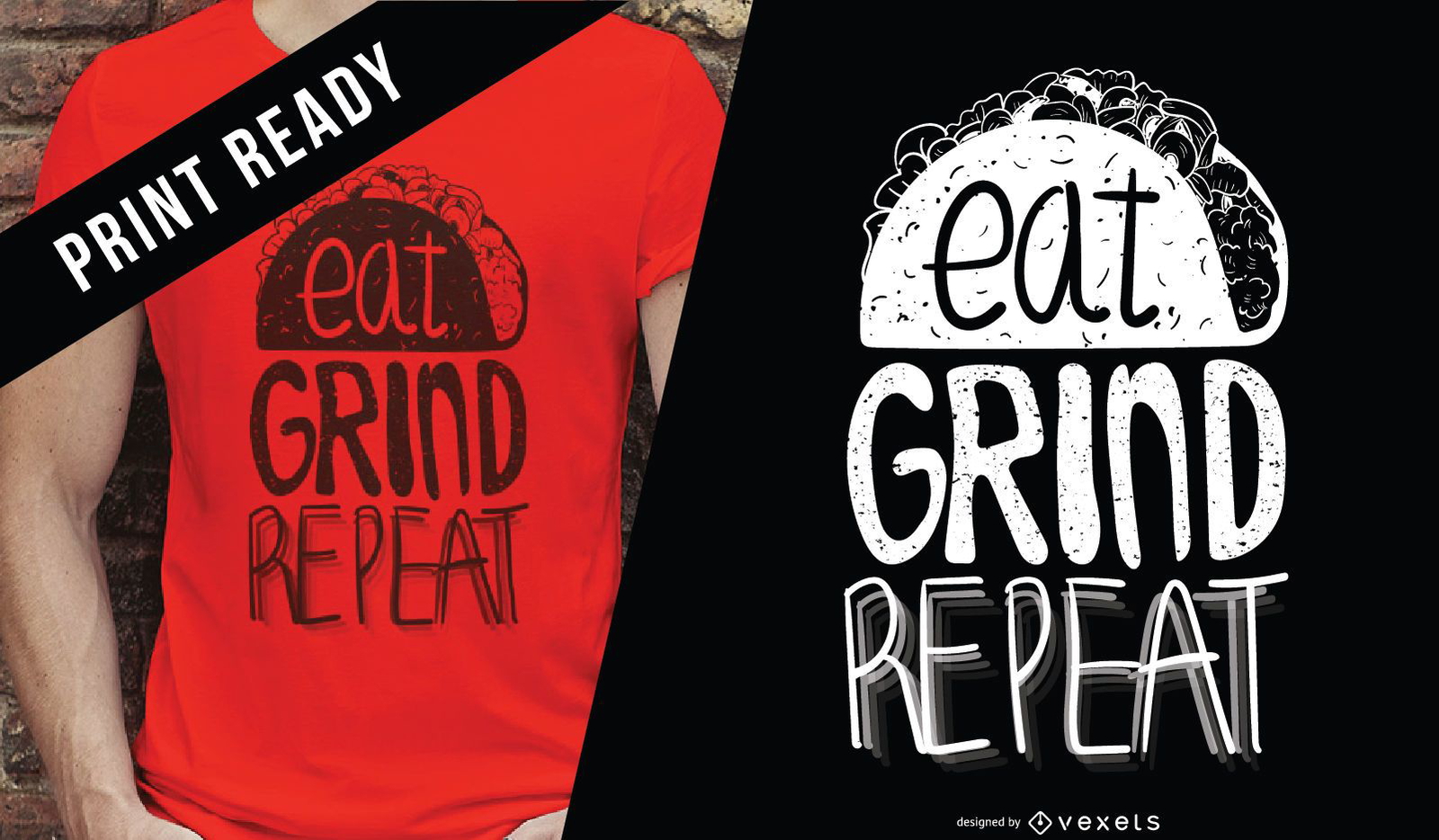 Eat grind repetir diseño de camiseta