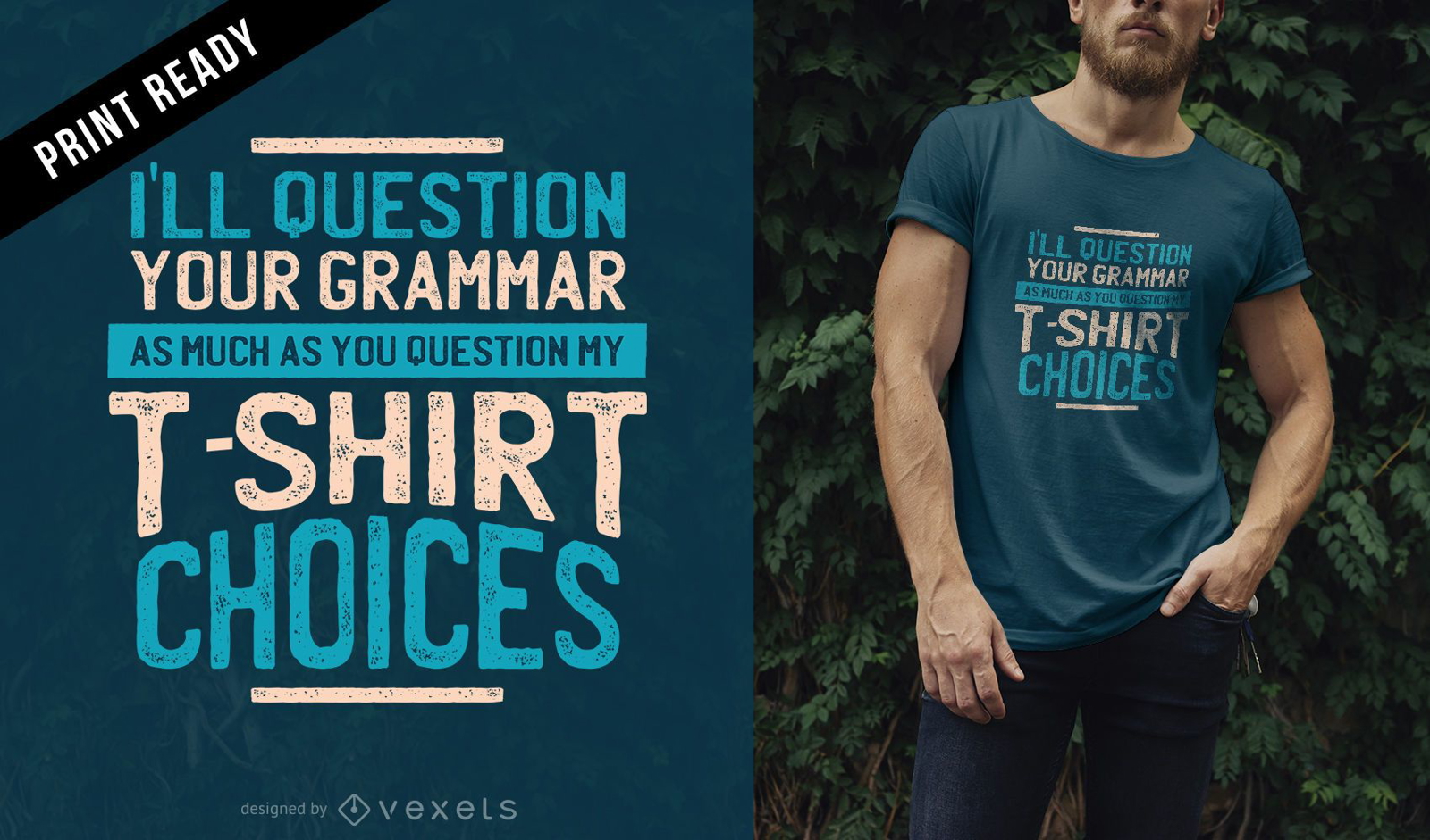 Questione o design da sua camiseta de gramática