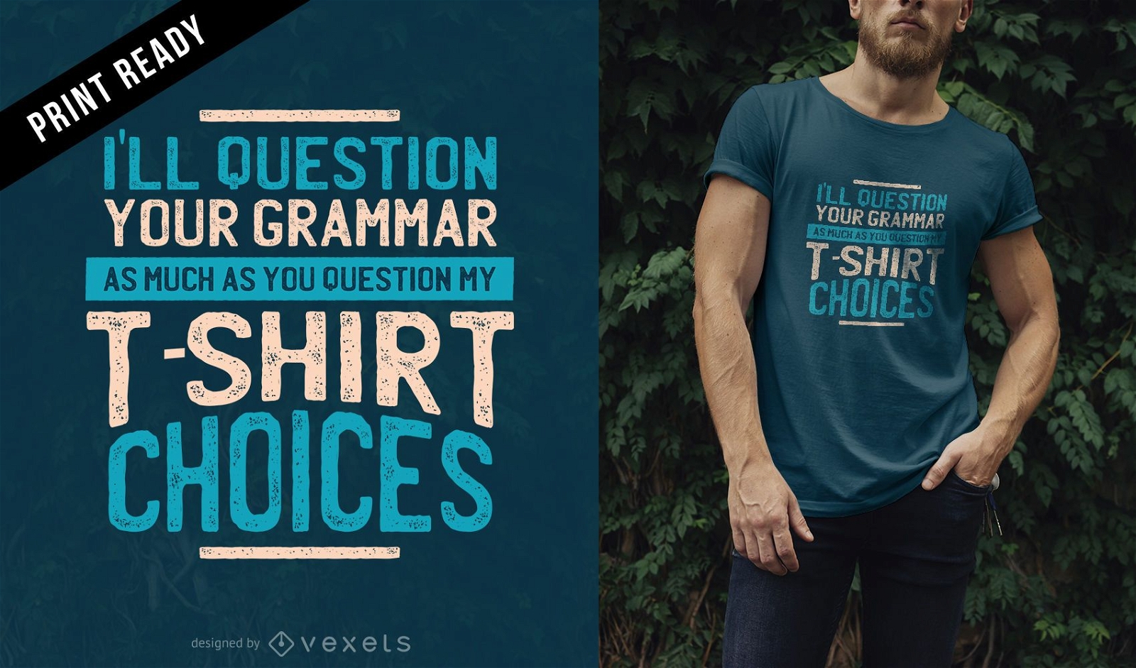 Stellen Sie Ihr Grammatik-T-Shirt-Design in Frage