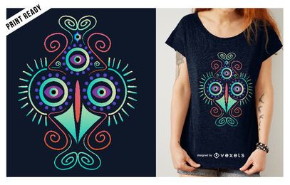 Psychedelischer Hühnert-shirt Entwurf Psychedelischer Hühnert-shirt Entwurf