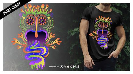 Hallucinatory creature t-shirt design Hallucinatory creature t-shirt design