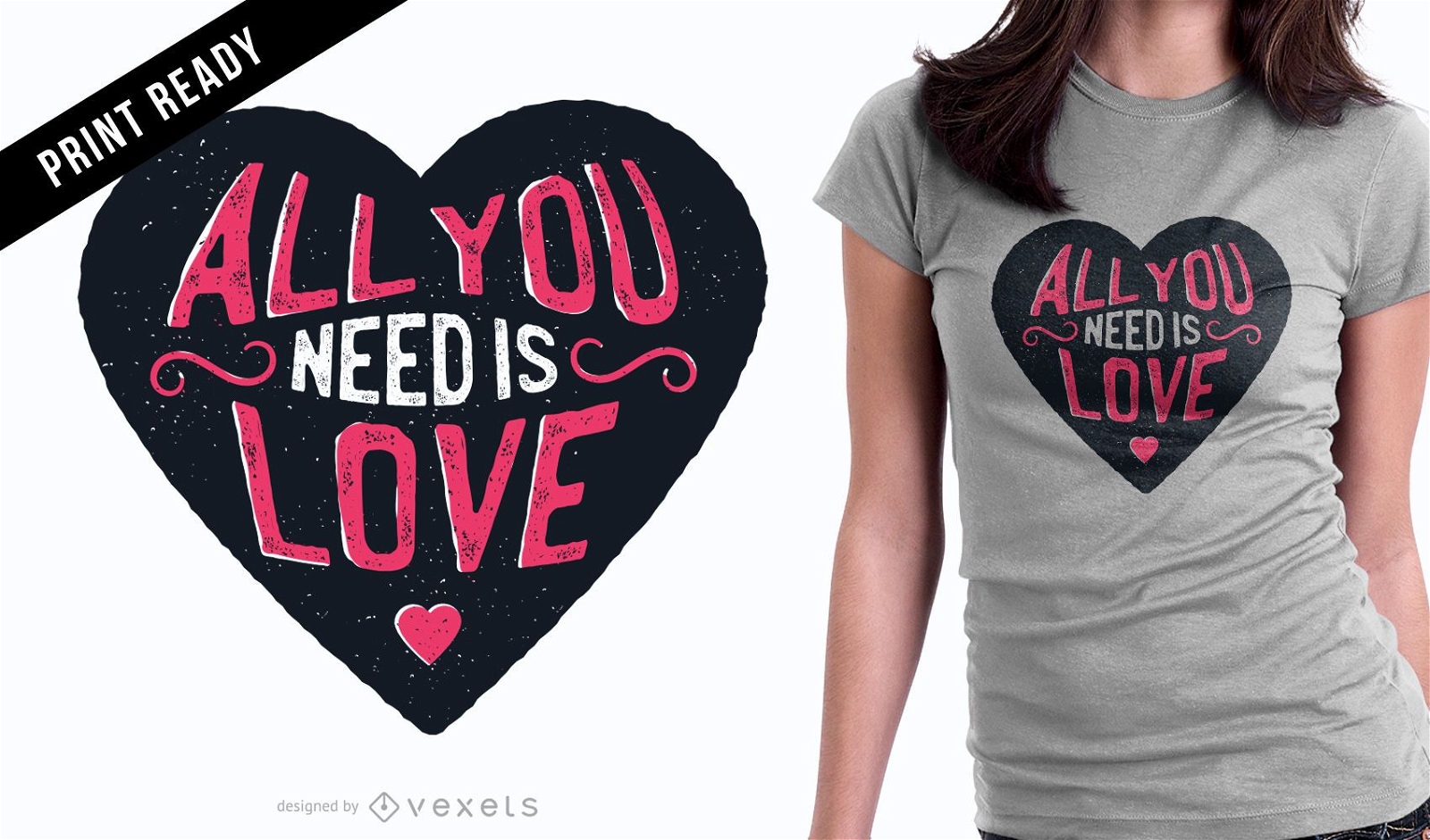 Dise?o de camiseta All You Need love