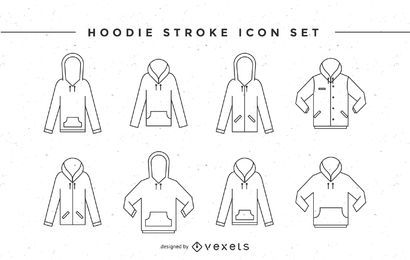 Hoodie Strich Symbol gesetzt