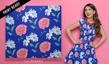 Margarita y rosa de patrones sin fisuras