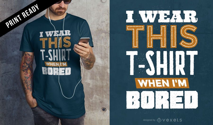 Design de t-shirt entediado Design de t-shirt entediado