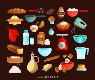 Baking icon set Baking icon set