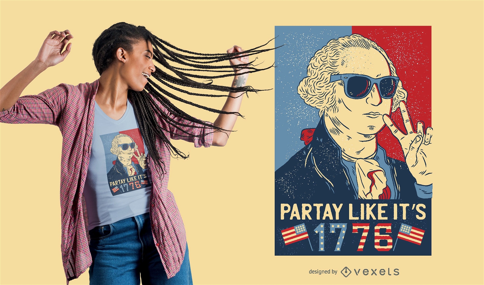 Design de camisetas da festa de Washington