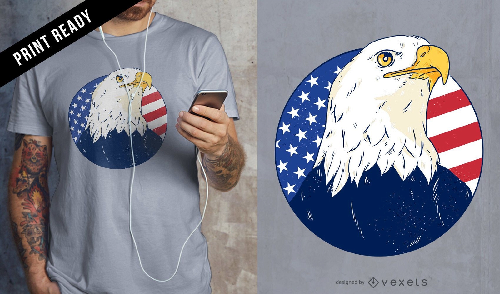 Amerikanischer Adler T-Shirt Design