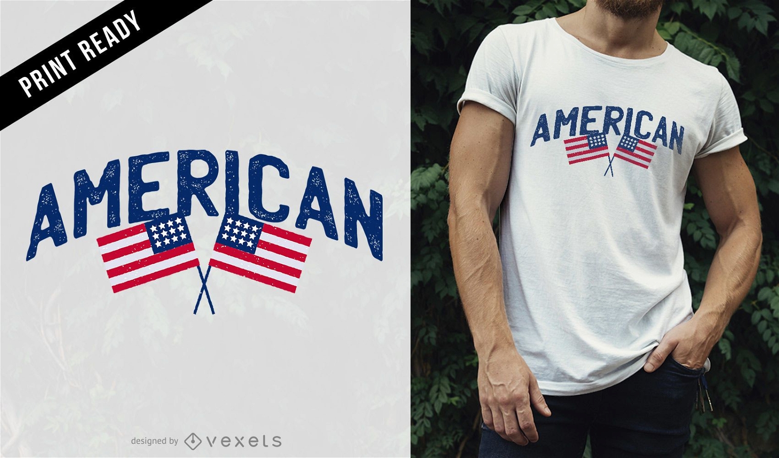 Amerikanisches T-Shirt Design