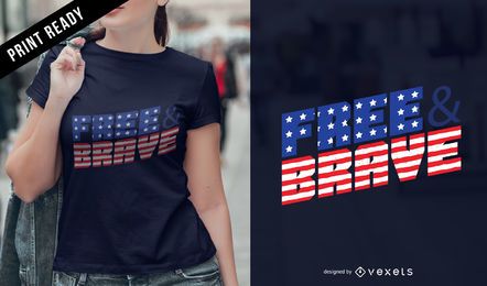 Design de camisetas grátis e corajoso