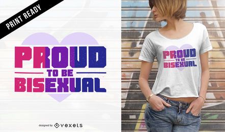 Proud bisexual t-shirt design Proud bisexual t-shirt design