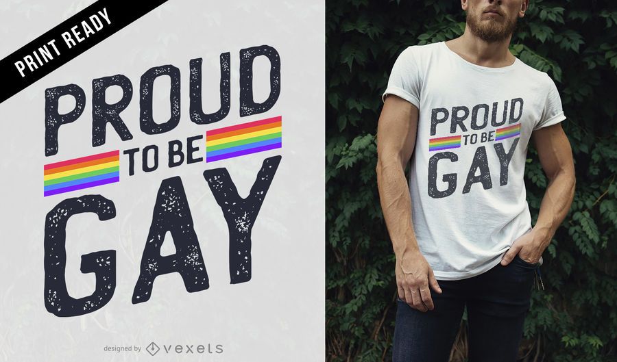 Orgulloso diseño de camiseta gay Orgulloso diseño de camiseta gay