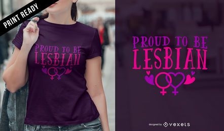 Proud lesbian t-shirt design