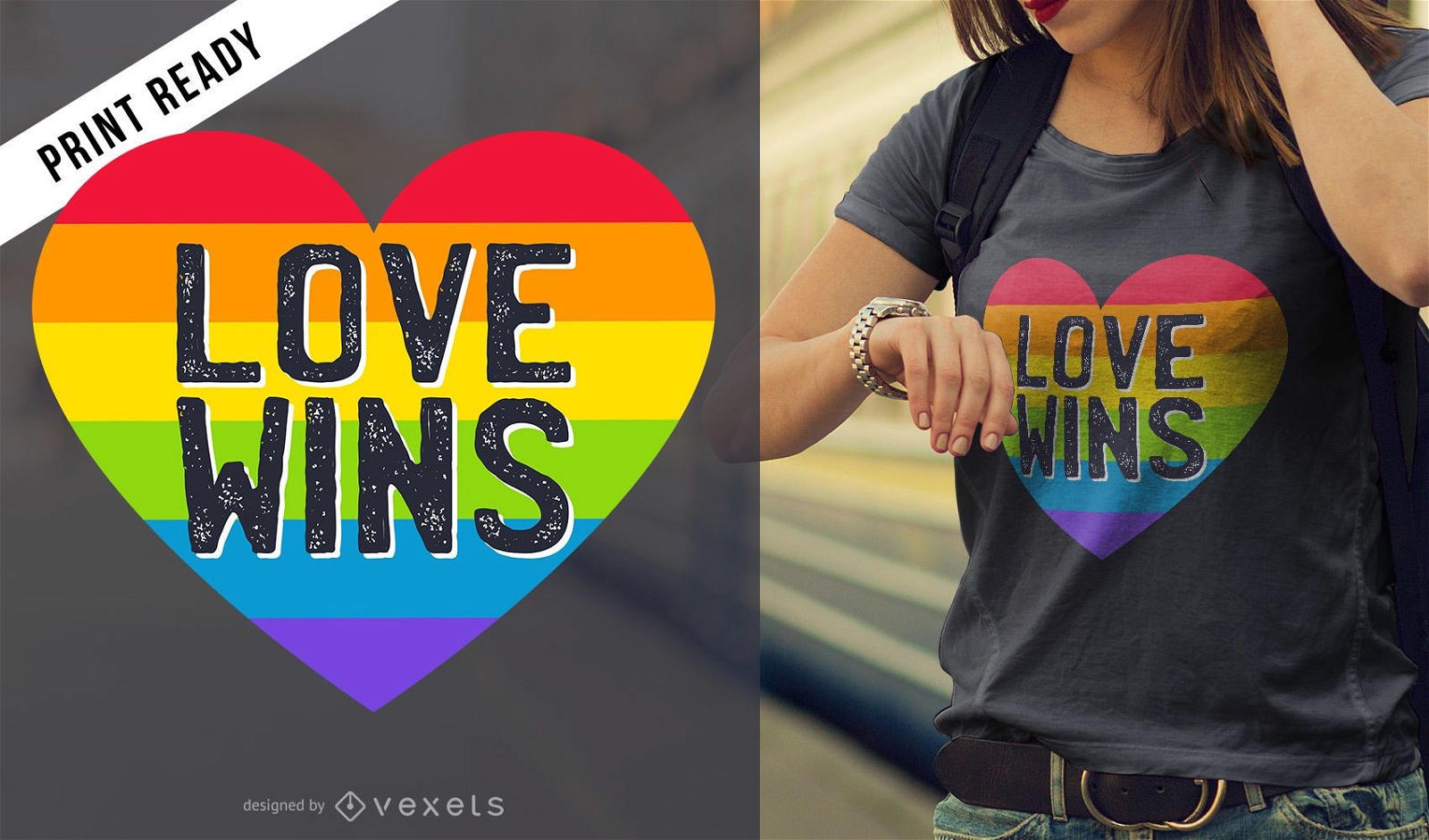 El amor gana el dise?o de la camiseta.