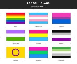 Coleção de sinalizadores de gênero e LGBTQI +