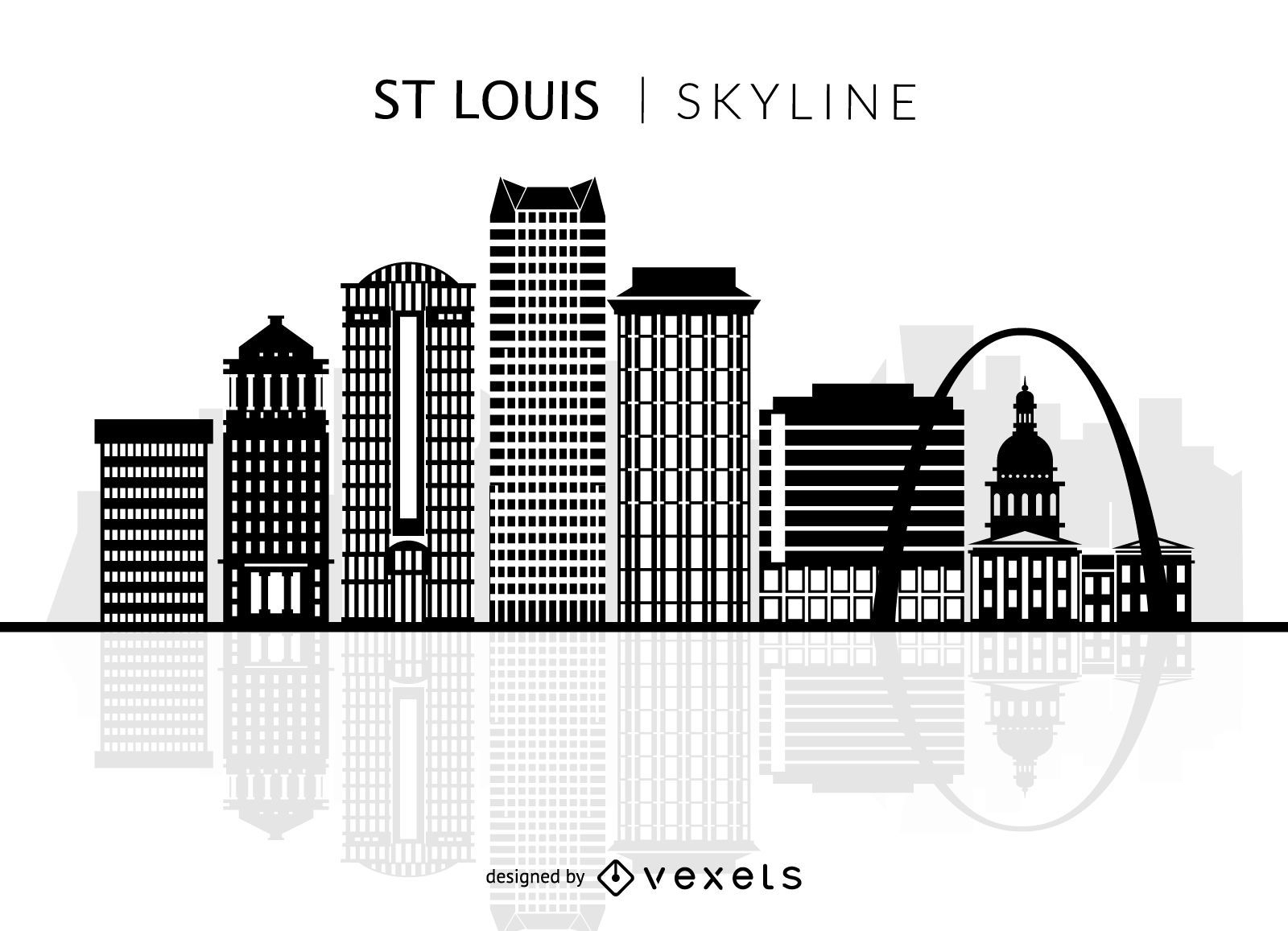 St Louis skyline silhouette