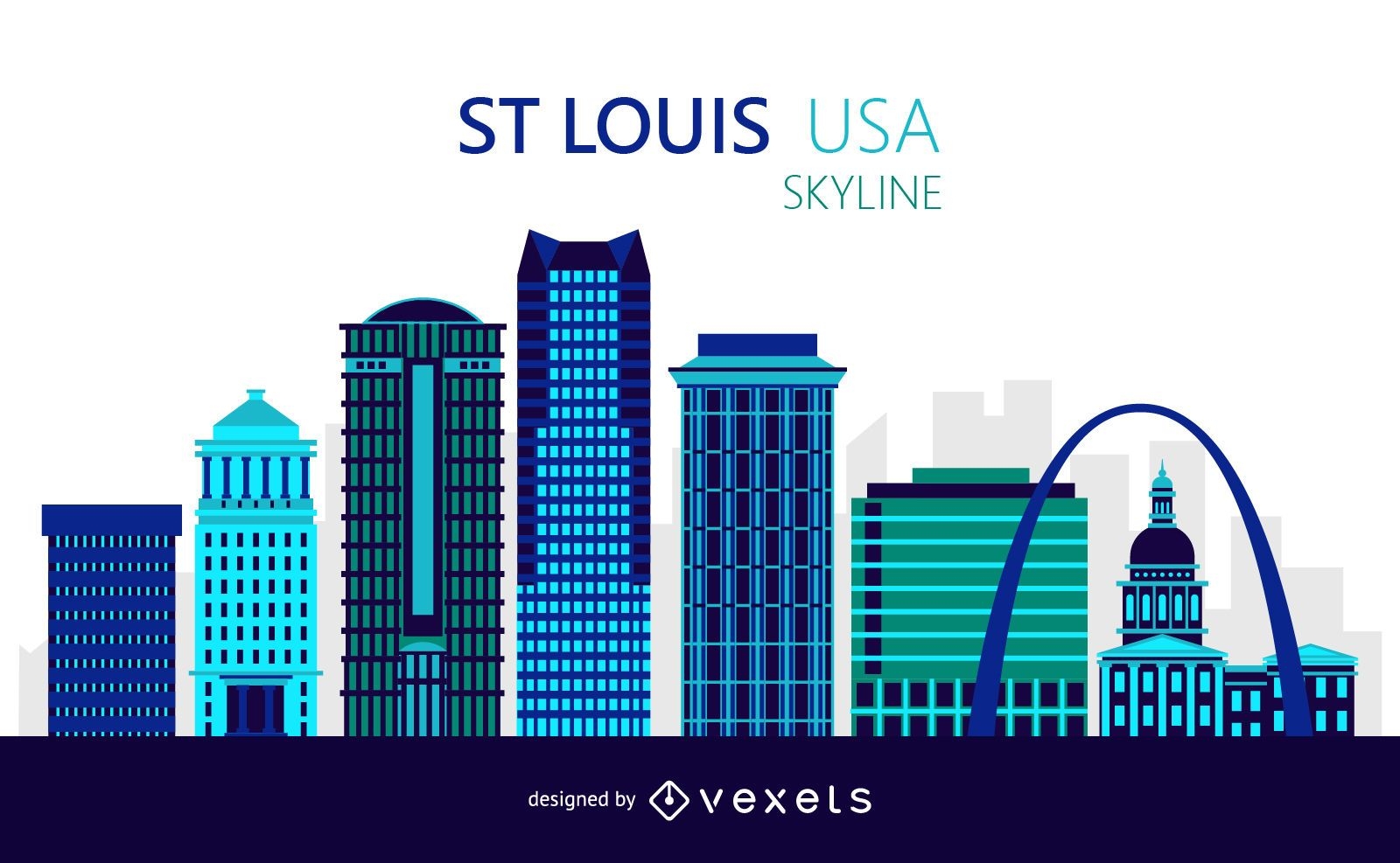 Saint Louis Skyline Illustration