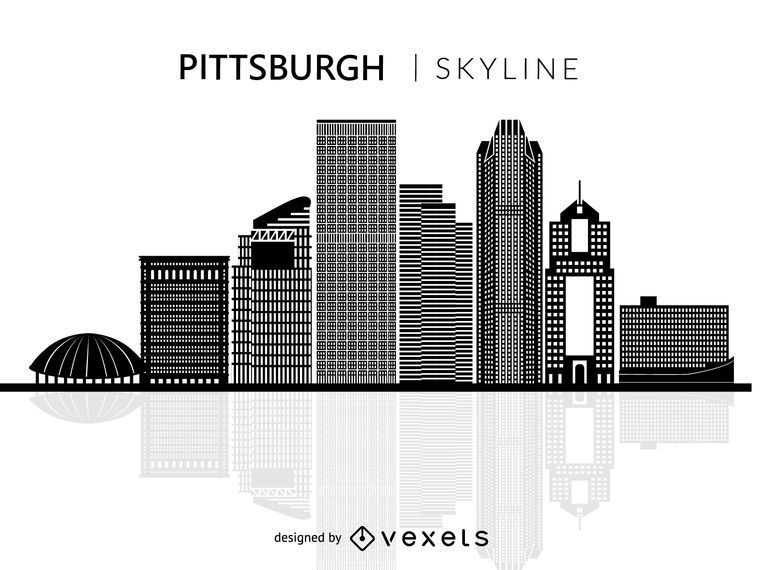 Pittsburgh Skyline Silhouette Pittsburgh Skyline Silhouette