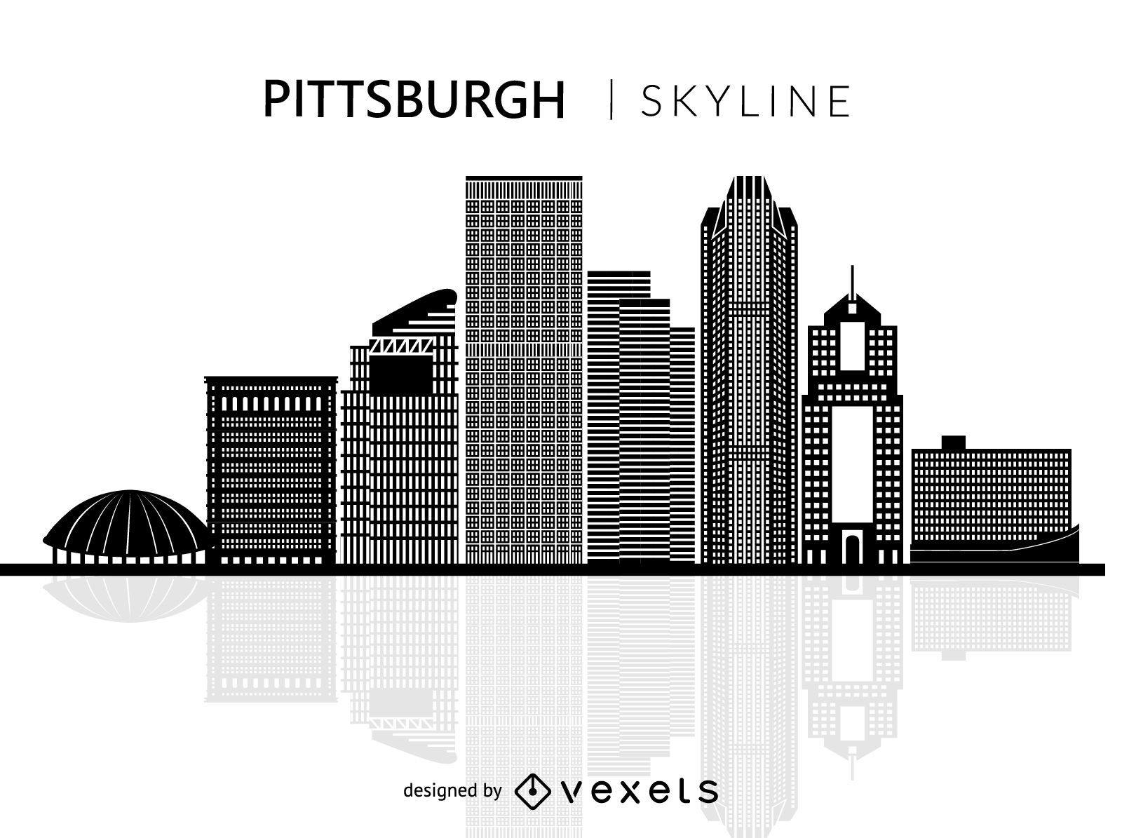 Pittsburgh skyline silhouette