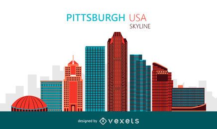 Ilustração do horizonte de Pittsburgh