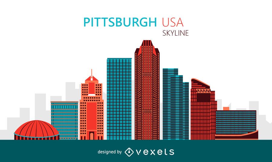 Pittsburgh skyline illustration Pittsburgh skyline illustration