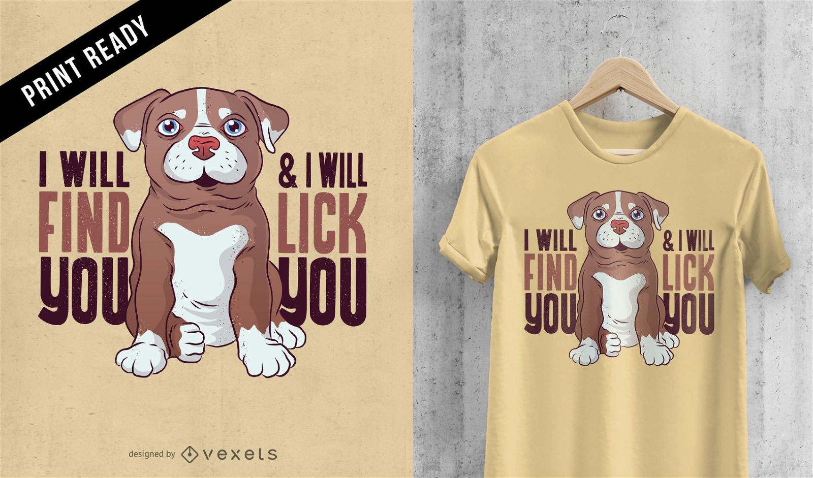 Pit bull puppy t-shirt design