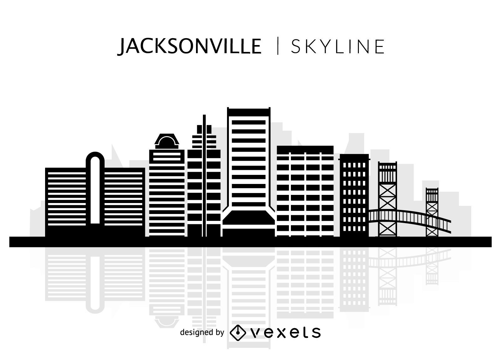 Jacksonville skyline silhouette