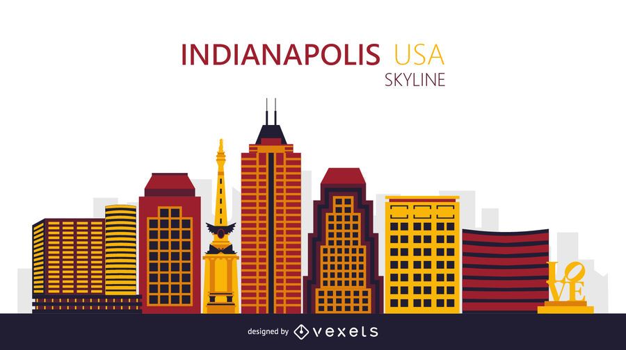 Indianapolis-Skylineillustration Indianapolis-Skylineillustration