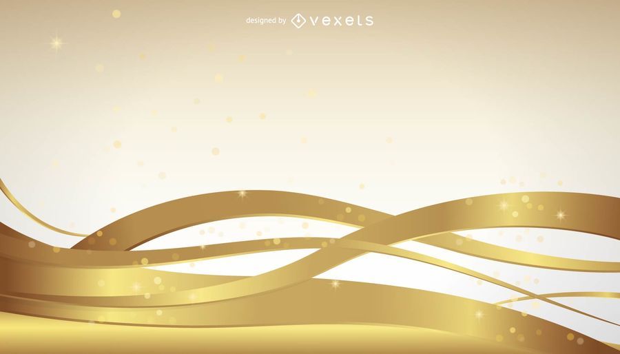 Golden wavy lines background Golden wavy lines background